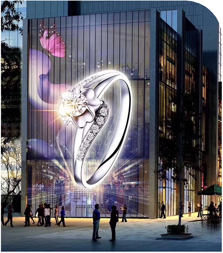 P2.8 P3.9 P7.8 P10 Outdoor Transparent Led Screen Panel For Glass Window