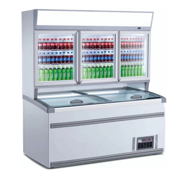 Quality Dual Temperature Upright Combination Freezer With Top Sliding Door wholesale