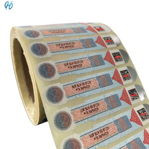 Cheap Adhesive Tax Stamp Duty Customized For Enhanced Security Paper for sale