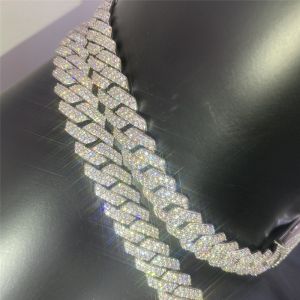 Hip Hop Moissanite Cuban Chain 20mm Wide Gra Moissanite Diamond For Rapper