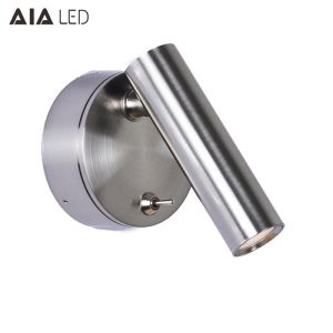 IP40 surface round surface mounted bedside wall light 3W bedside reading light for hotel