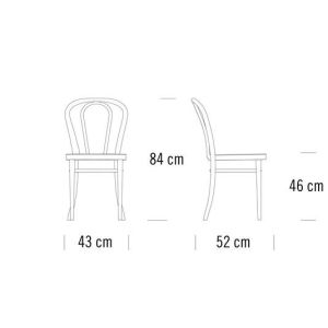 Tomile Ash Wishbone Chair Beech Bentwood Chair 86cm Height