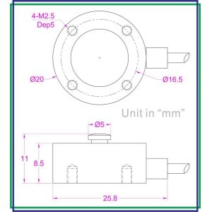 Button load cell miniature load cell sensor for compression force measurement