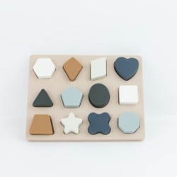 Geometric Shape Silicone Puzzle BPA Free Eco Friendly For Kids Education