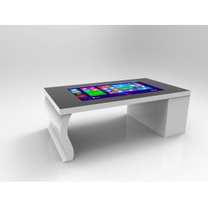 1080p Interactive Touch Screen Coffee Table White Shell Resolution 1920×1080