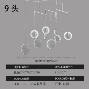 Art Decor Nordic Designer Convex Lens Glass Led Pendant Lights(WH-GP-88)