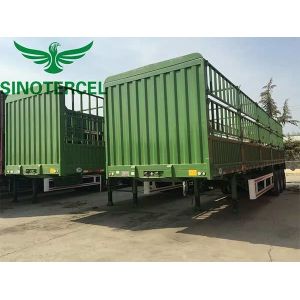 Green Fence Semi Trailer 40000kgs Shipping Container Semi Trailer
