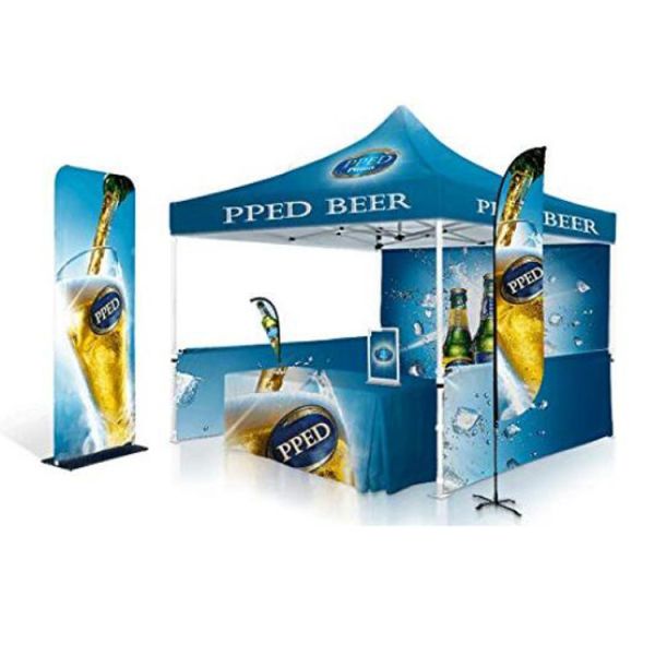 Quality 2X2 Pop Up Gazebo Tent Printed Marquee 600D Oxford Fabric Graphic Material wholesale