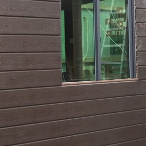 Waterproof WPC Facade Cladding Plastic Wood Siding Accent Wall Exterior