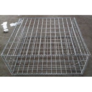 Wire Mesh Rock Retaining Wall , Construction Galvanized Gabion Box