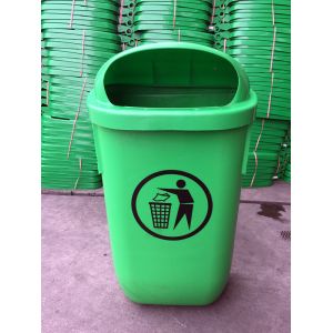 50L plastic dustbin garbage waste bins trash can for the street types of waste