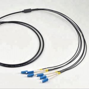 Outdoor Tactical Armored Fiber Optic Patch Cord 12 Cores LC/UPC To ST/UPC Single