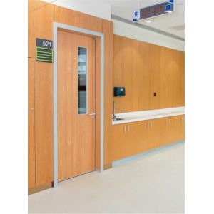 Aluminum Frame Melamine MDF Standard size hospital medical door design