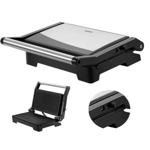 Knob Contact Electric Press Grill 2 Slice Mini Auto Panini With Ultra Nonstick