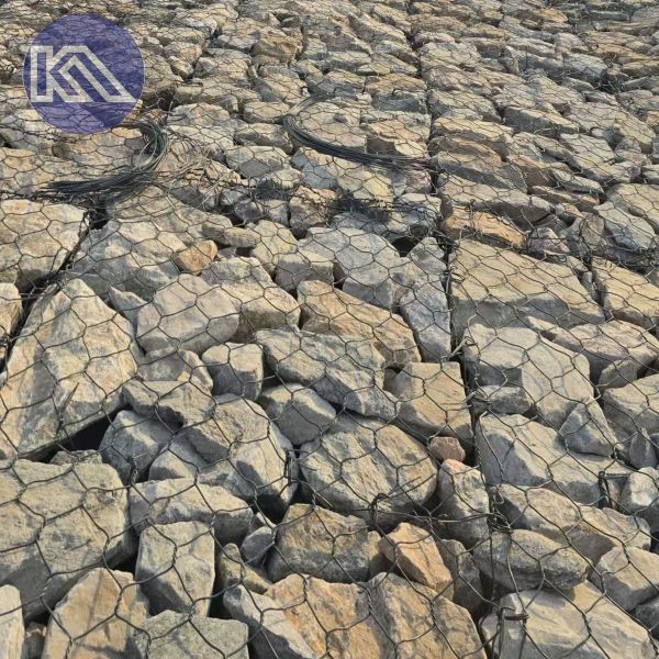 3.05mm / 80*100mm / 2*1*1m Iron Mesh Retaining Wall Galvanized Custom Gabion