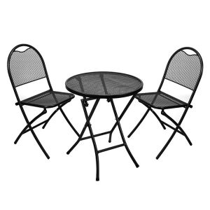 Outdoor Cafe Bistro Patio Custom Logo Dining Table and Chair Sets with Stackable