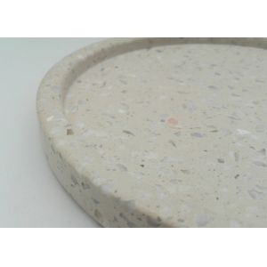 Terrazzo Stone Serving Tray , Kitchen Serving Trays Beige Smooth Surface