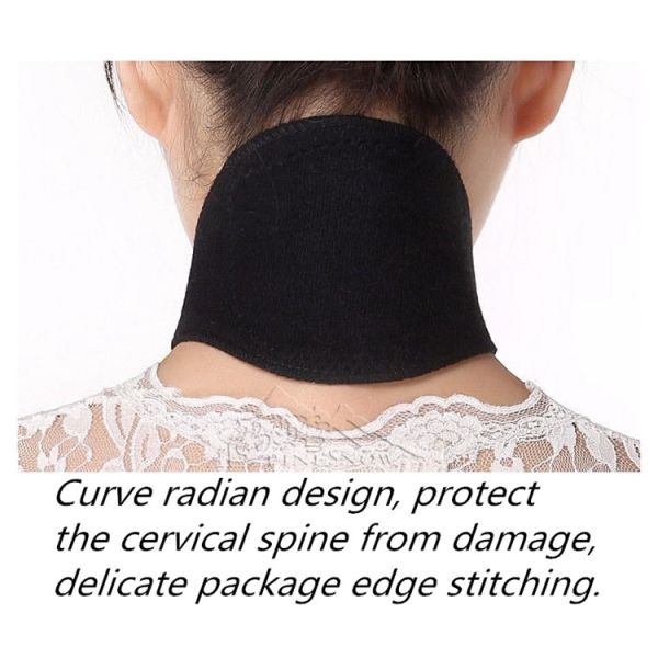 Black Tourmaline Self Heating Neck Pad , Tourmaline Magnetic Therapy Neck Massager