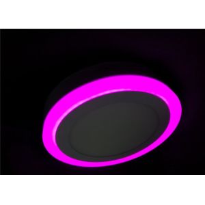 Bedroom Round Living Room IP40 SMD AC LED Double Color Surface Panel Light 12+4W