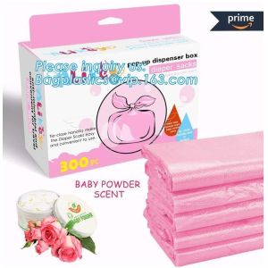 Disposable Diaper Bags, Nappy Sacks with Lavender Scent for Baby, Perfumed