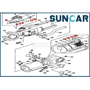 China LZ008490 Bucket Repair Kit Cylinder Seal Kit For CX290B CX300C Case Crawler Excavator on sale