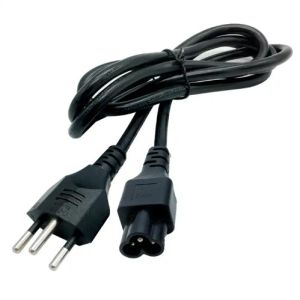 Swiss SEV to C13 Power Cord 1.2M Black PVC RoHS Compliant