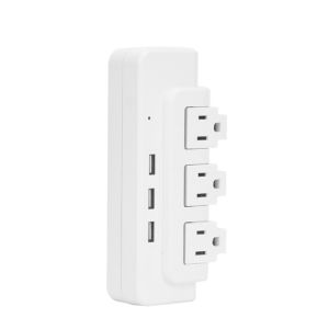 Wall Power Socket with Surge Protector ETL cETL Passed 3Way 3USB