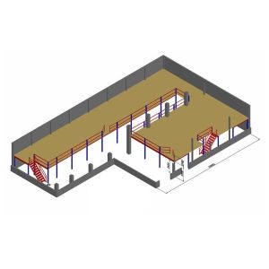 Multi Tier Storage Mezzanine Platforms 8 Tons Steel Mezzanine Floor Rack
