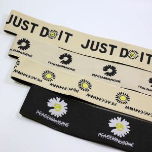 Soft High Tenacity Garment Reusable Custom Woven Jacquard Elastic Webbing Band/