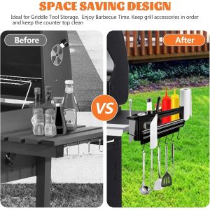 BBQ Caddy with Magnetic Tool Holder Hang Tools Store Sauce Condiments Custom