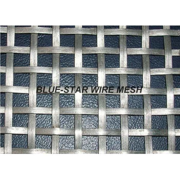 Quality Flat Wire Intercrimp Wire Mesh For Decoration Square / Rectangular Aperture wholesale