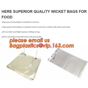 Bakery use FDA approved food grade custom logo clear 30microns wicketted pe bags