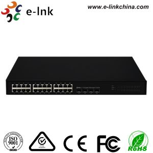 L3 Managed Ethernet POE Switch 24G + 4 10G SFP+ RISC 400MHz Processor 128Gbps