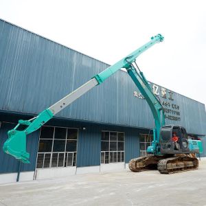 Q345B Two Inner Excavator Telescopic Boom Dipper Arm Blue
