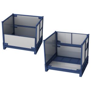 Collapsible Plastic Pallet Box Stackable Stillage With PP Linings