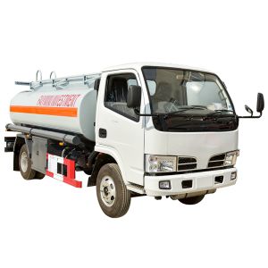 Cheap 6 Metric Fuel Dispensing Trucks Forward Shift Number 5 Dongfeng 5000L 6000L Fuel Tank Truck for sale