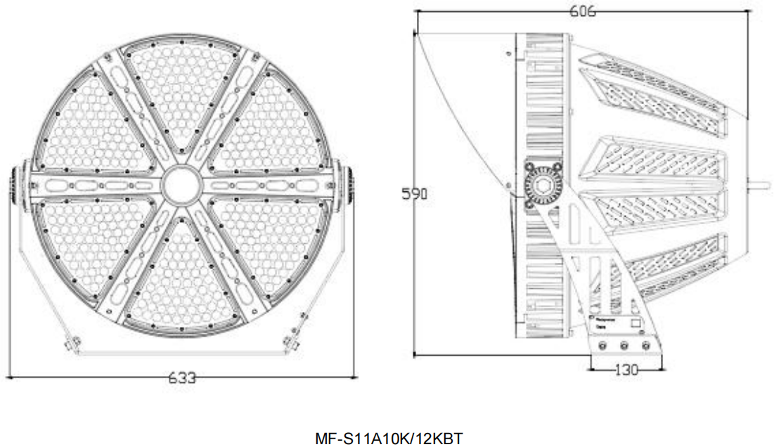 500W 750W 1000W 1200W IP65 Low EPA High Power LED Flood Light With Adjustable Angle For Stadium Outdoor Sports