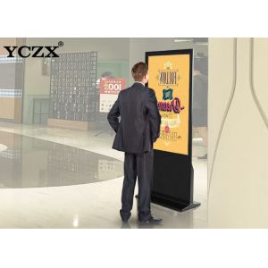 Ultra Thin Advertising Display 4k Floor Standing Digital Signage