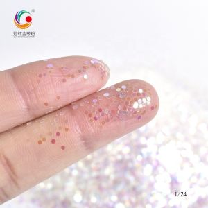 Solvent Resistance Chunky Rainbow Glitter Gold Red Iridescent Square For Crafts