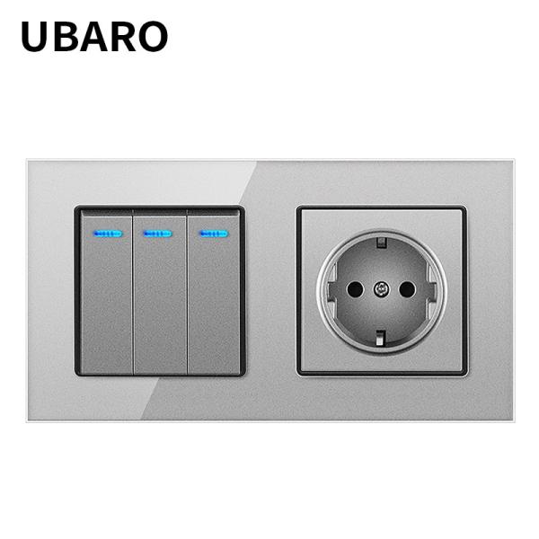 LED Lights Switch Socket Combination Round Mounting Box Light Bulb Socket With