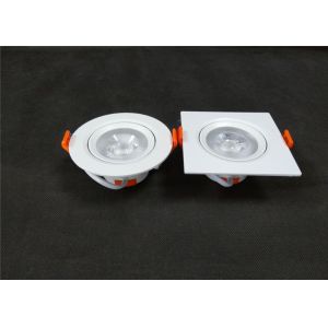 3W Adjustable Angle SMD Recessed Ceiling Spotlights , White LED Downlights