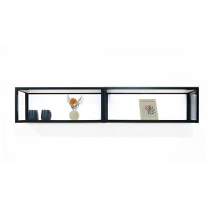 Floating Simple Wall Shelf Aluminum Structural Frame For Living Room