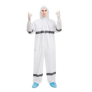 ISO13485 FDA SMS PP Disposable Protective Coverall 45-70gsm With Reflective