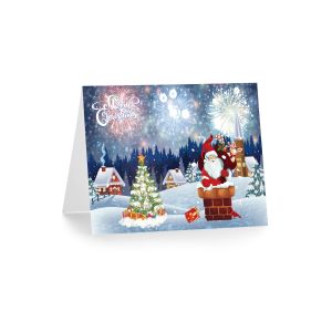 3D 12x17cm Greeting Card Lenticular Printing Services With Customized X-mas