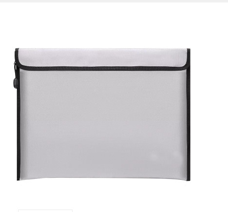 Quality Large Silver Fireproof File Bag Fireproof Document Pouches 13.4x9.8in Waterproof wholesale