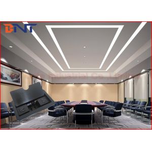 Cheap Double Power Pulling Table Cable Cubby For Conference Desktop AV Solutions for sale