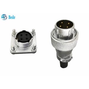 WS20 5 6 7 8 Pin Circular Connector With Square Flange And Dust Cover 500V 10A