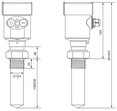 26GHz 4-20mA HART Radar Liquid Level Senor KLD Series For River Lake