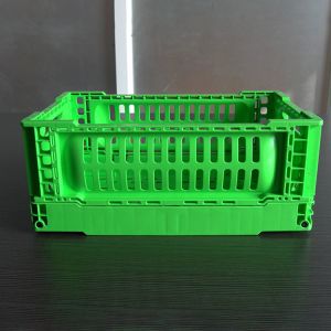 Mesh Plastic 5L Vegetable Storage Crate Foldable Customized Color