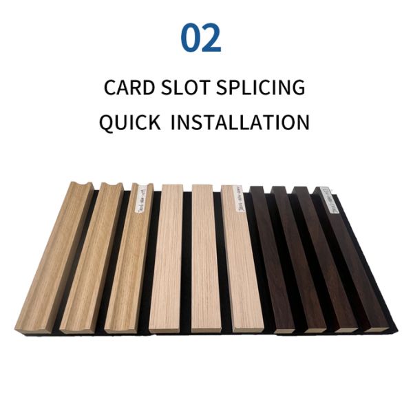Fireproof Square Edge Acoustic Board Panel Wood Slat Panel For Home Decoration